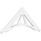 Ekena Millwork Pitch Stanford Architectural Grade PVC Gable Pediment, 36"W x 15"H x 1"P (10/12) GPP036X015X100STA - alternate 1